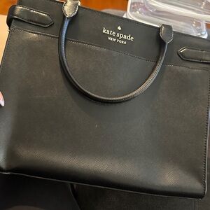 Kate Spade Black Handbag with Gold Accents